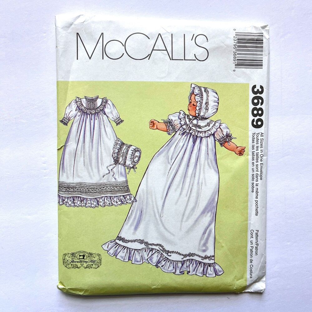 McCall's Christening Pattern #3689 Infant Baby NEW UNCUT Unisex